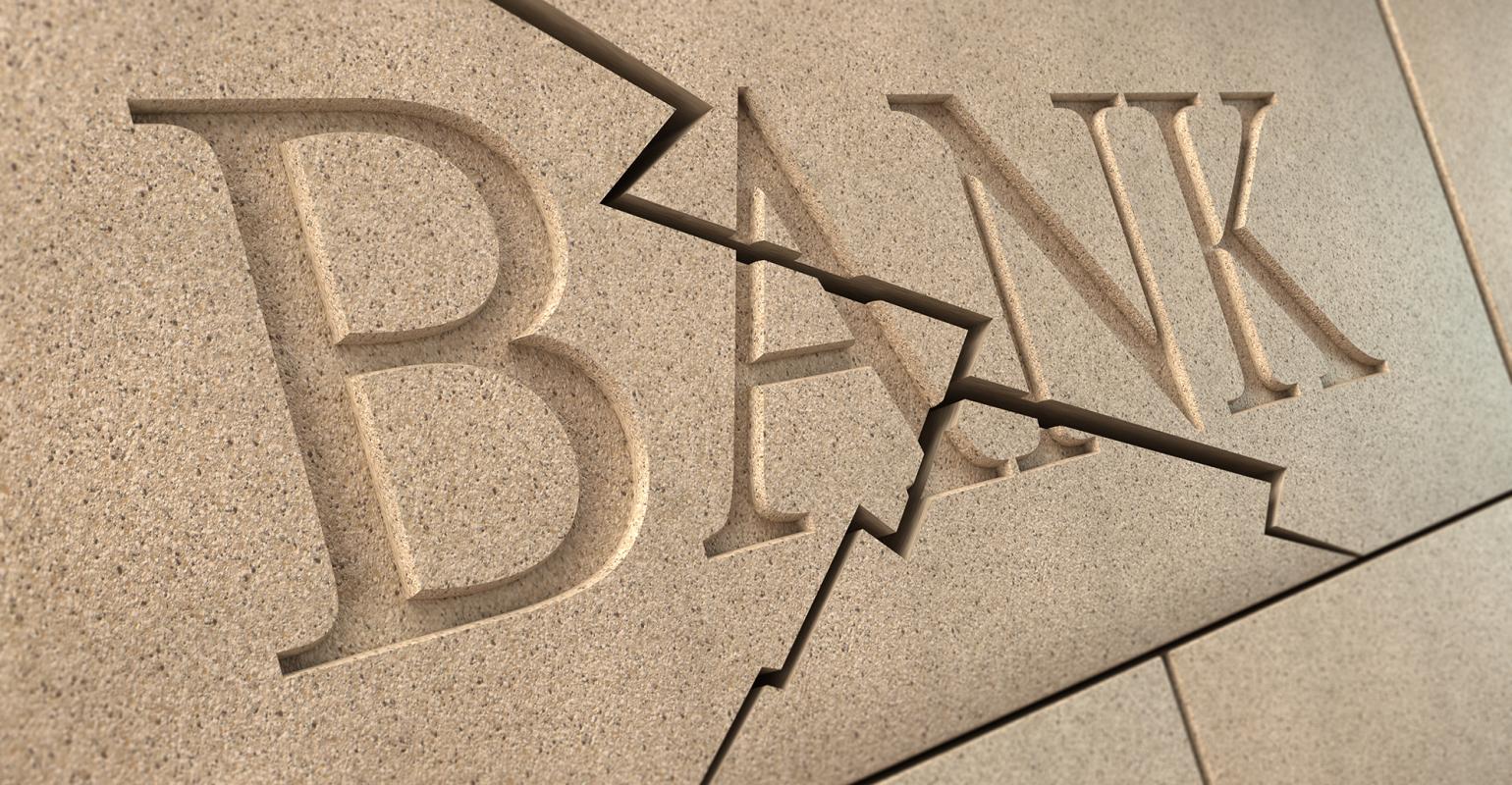 cracked bank sign cracked bank sign