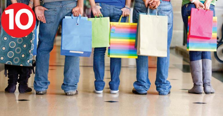 teens and shopping bags