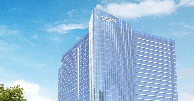 Loews downtown convention headquarters hotel project