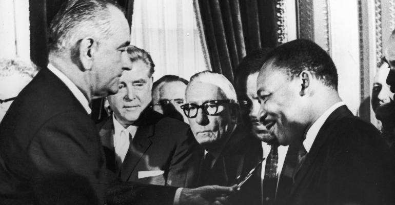 civil rights act_LBJ-MLK