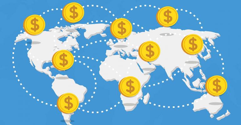 world map money