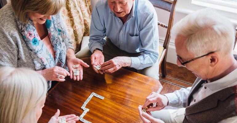 senior living dominoes