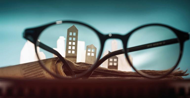 apartment buildings eyeglasses
