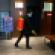 A staff disinfects the lobby of a hotel in Jiujiang in China's central Jiangxi province. 