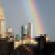 NYC skyline rainbow