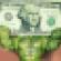 superhero holding giant dollar bill 