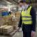 warehouse worker wearing mask