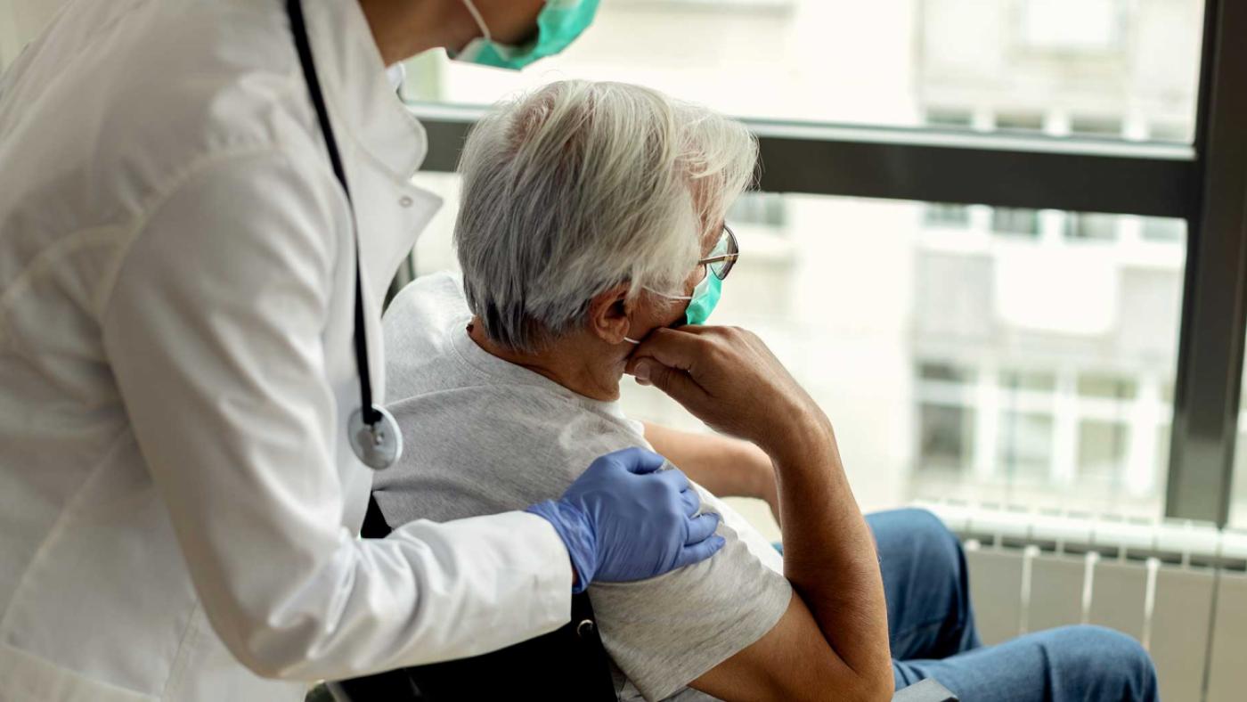 senior man with doctor senior man with doctor