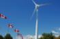 wind turbine canada flags