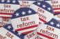 tax reform USA flag buttons